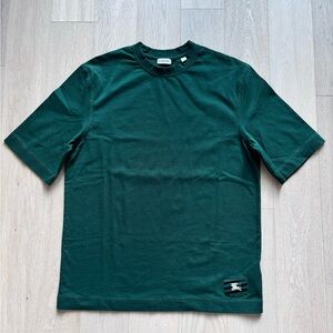Burberry Men’s Green Cotton jersey T-shirt Size Small Oversized